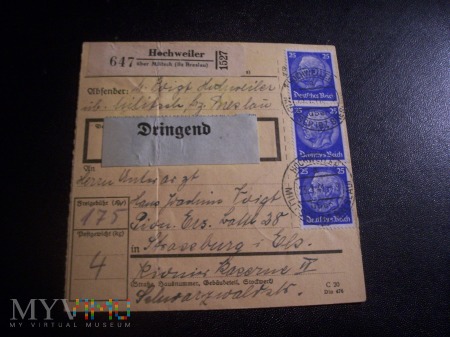 HOCHWEILER - STRASSBURG 1941