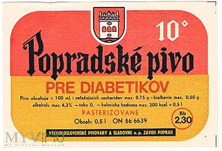 popradské pivo pre diabetikov