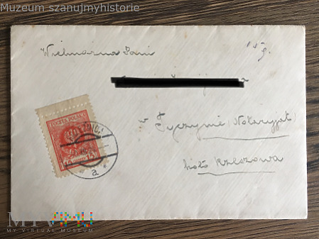 Koperta z listu Brzeźnica- Tyczyn 1924