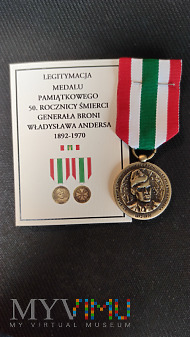 Duże zdjęcie Legitymacja do Medalu z podpisem Córki Generała