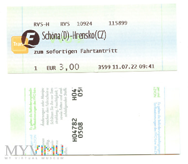 Bilet na prom Schona-Hrensko