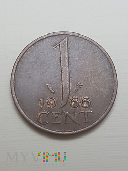 Holandia- 1 cent 1966 r.