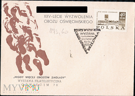 Koperta XXV-lat wyzwolenia Obozu Oświęcimskiego