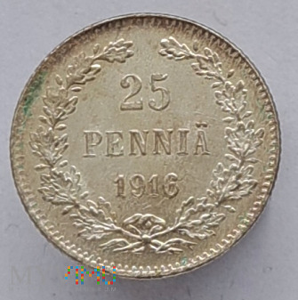 25 PENNIA 1916 - FINLANDIA (srebro)