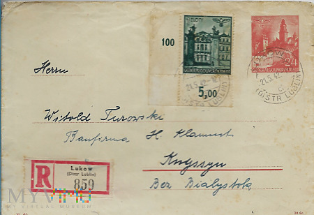 List do Knyszyna , 1942r.
