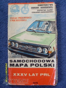 Samochodowa mapa Polski-1979r."