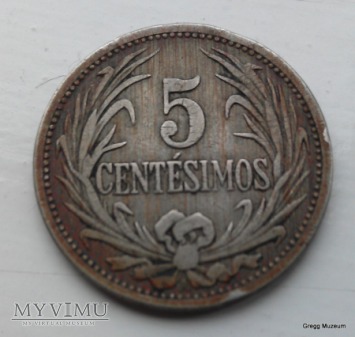5 CENTESIMOS 1909 URUGUAY