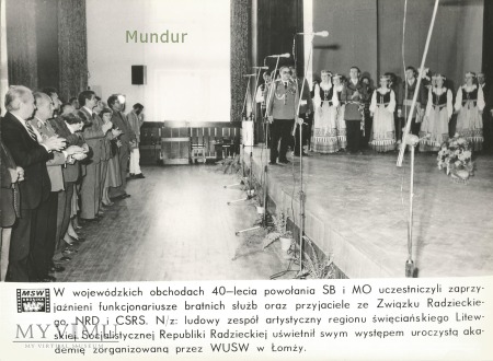 Zdjęcie propagandowe: 40-lecie powołania SB i MO