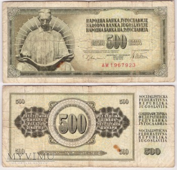 Duże zdjęcie Jugosławia, 500 dinarów 1978r
