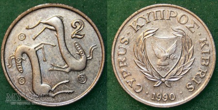 Cypr, 2 centy 1990