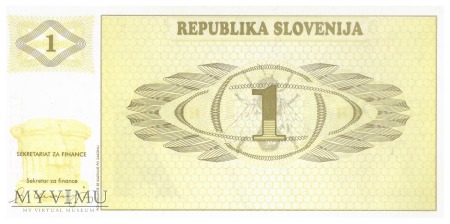 Duże zdjęcie Słowenia - 1 tolar (1990)