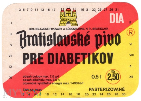 Duże zdjęcie Bratislavske Pivo Pre Diabetikov