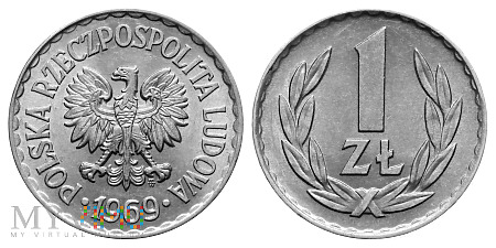 Duże zdjęcie 1 złoty, 1969