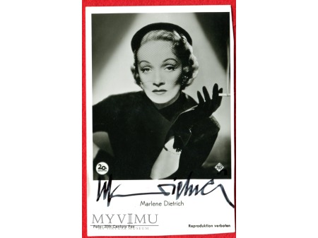 Duże zdjęcie Marlene Dietrich AUTOGRAF MARLENA