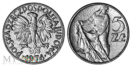5 złotych, 1974, fałszerstwo