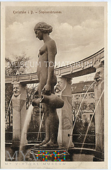 Duże zdjęcie Karlsruhe - Stephansbrunnen - lata 20-te XX w.