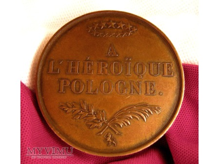 A L'HEROIQUE POLOGNE - medal z 1832 roku.
