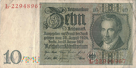 Niemcy - 10 reichsmarek (1929)