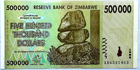 Zimbabwe 500 000 $ 2008