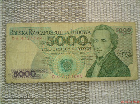 5000 złotych 1988 r.