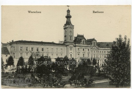 Duże zdjęcie Warszawa - Plac Teatralny - Ratusz - przed 1918