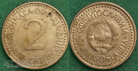 Jugosławia, 2 DINARY 1983