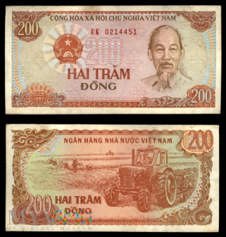 Wietnam, 200 dong 1987