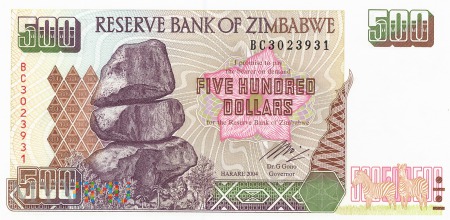 Zimbabwe - 500 dolarów (2004)
