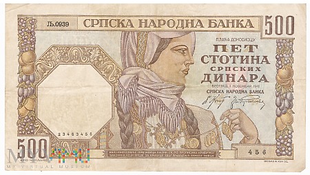 Serbia - 500 dinarów (1941)