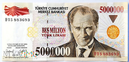 Turcja 5 000 000 lir 1997