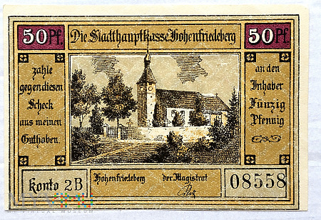 Duże zdjęcie Hohenfriedeberg 50pf 1922