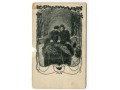 1900 Wycieczka saniami przez zimowy las pocztówka