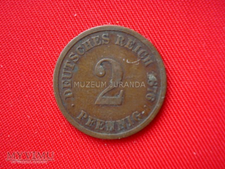 2 pfennig 1876 rok