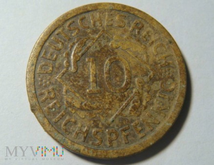 10 pfennig 1925 A Niemcy ,Republika Weimarska