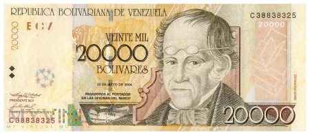 Wenezuela - 20 000 boliwarów (2004)
