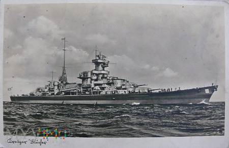 Widokówka krążownik Blucher