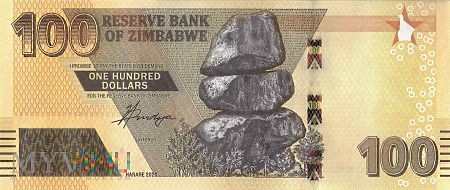 Zimbabwe - 100 dolarów (2020)