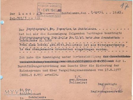 Duże zdjęcie Dokument sądowy 2 April 1941