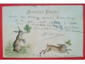 1904 Wielkanoc Francja Króliczki i koniczynki