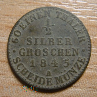 1/2 SILBER GROSCHEN 1845 A
