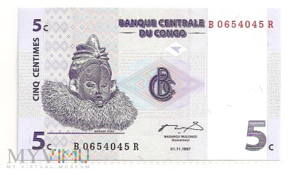 Kongo.2.Aw.5 centymów.1997.P-81