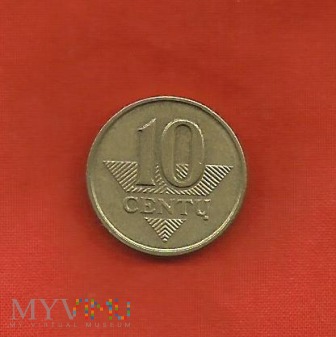 Litwa 10 centów, 1997