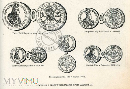 Monety z czasów króla Augusta II