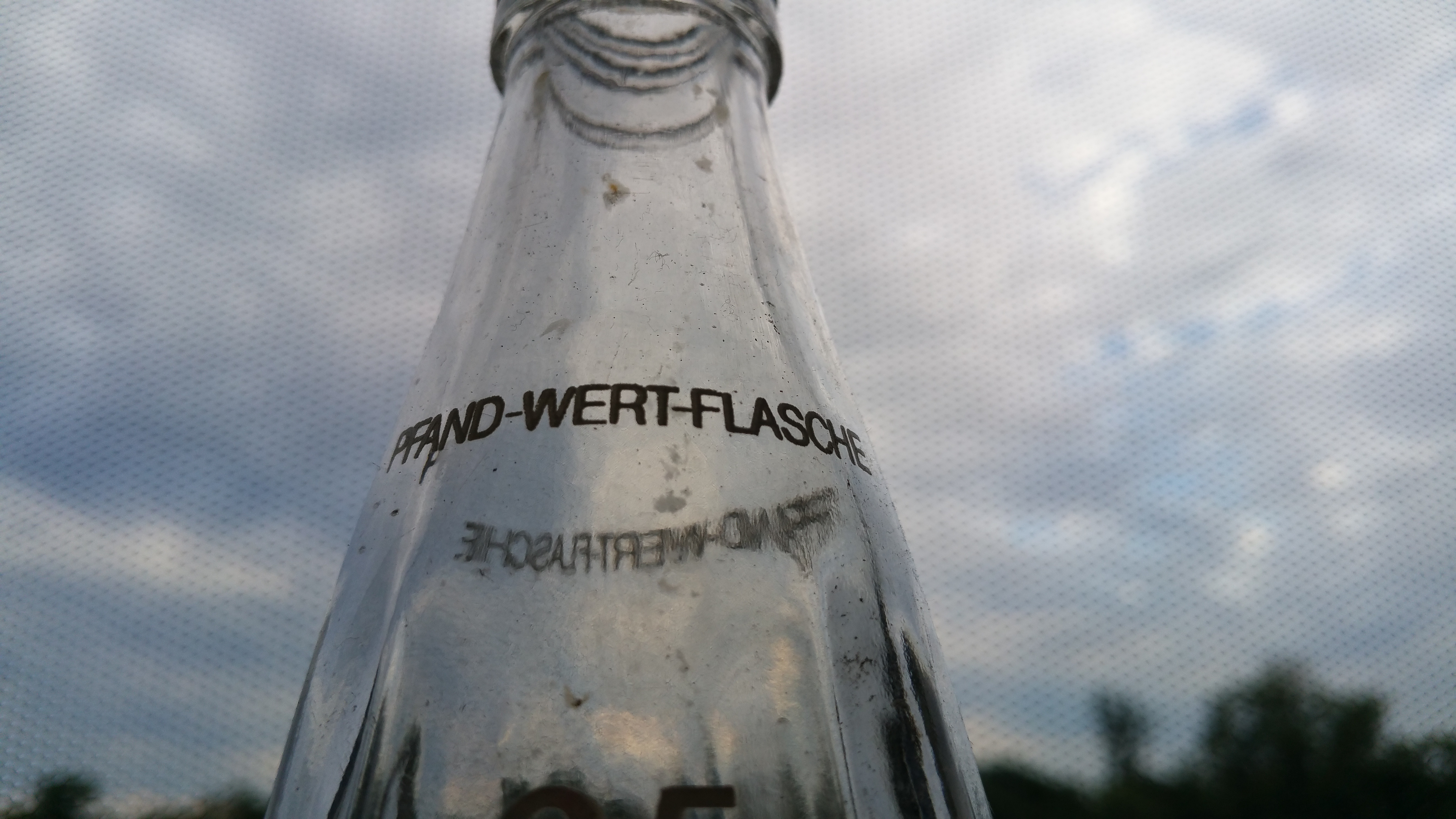 Coke Coca-cola Glass 1 Liter Bottles PFAND-WERT-FLASCHE Schutzmark