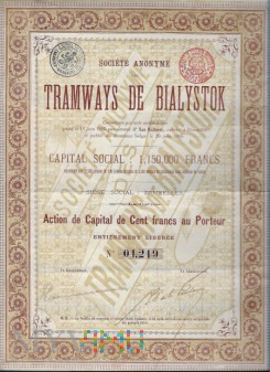 Akcja Tramwajów Białostockich - 1895 r.