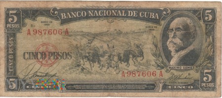 KUBA 5 PESOS 1958