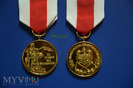 Duże zdjęcie Medal złoty "Za Zasługi dla Pożarnictwa" ZOSP RP