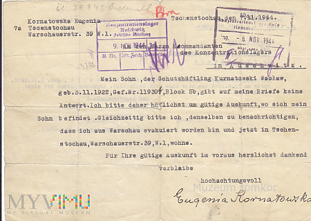List z Auschwitz do Buchenwald