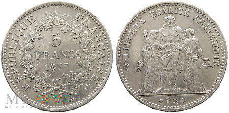 Duże zdjęcie 5 franków, 1877