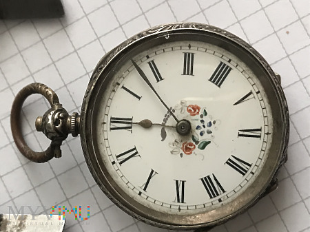 zegarek kieszonkowy srebro 800 mały Anglia
